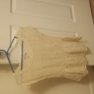 Sweater material short sleeve shirt